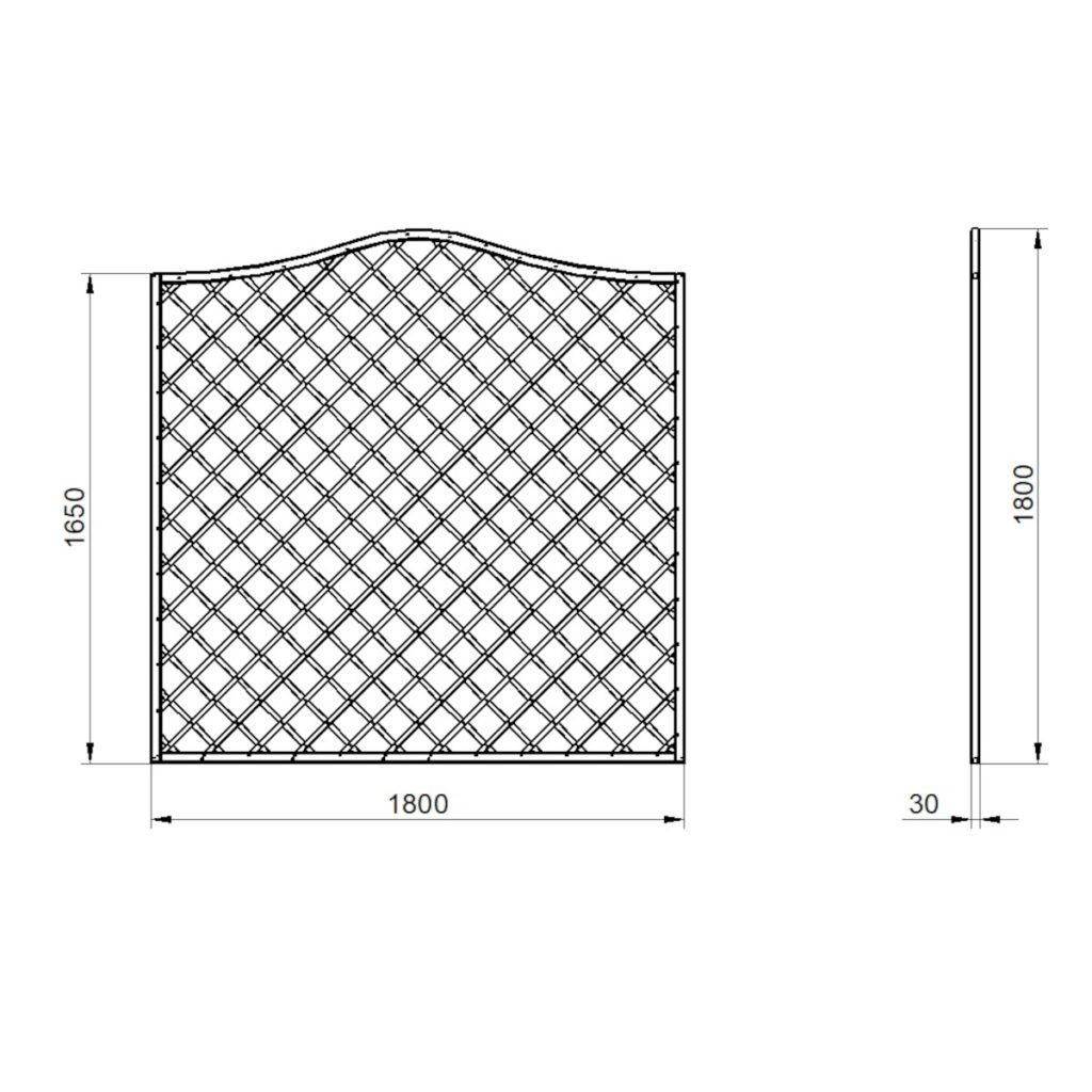 Forest Garden 1.8m x 1.8m Pressure Treated Decorative Europa Hamburg Garden Screen – Pack of 3 5013053179796 2
